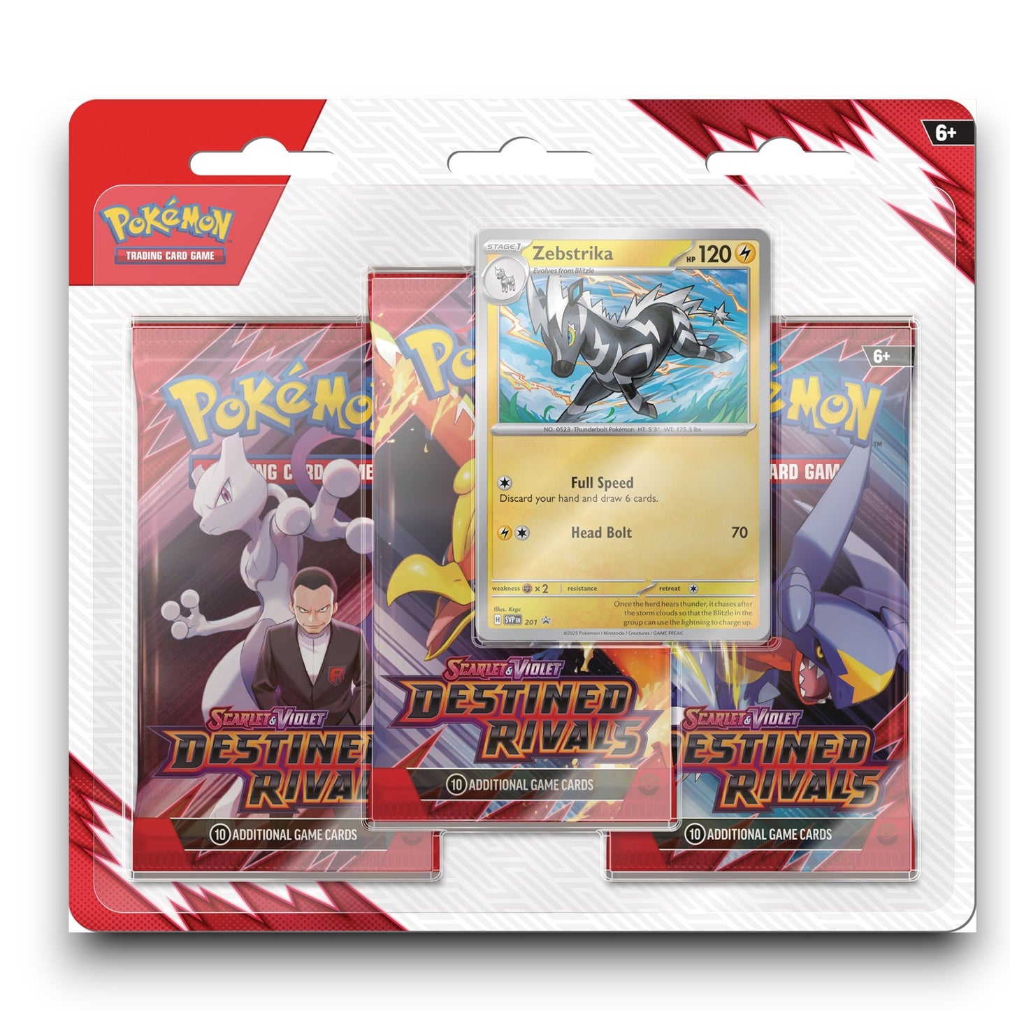 Pokémon TCG S&V 10 Destined Rivals Triple Blister Zebstrika