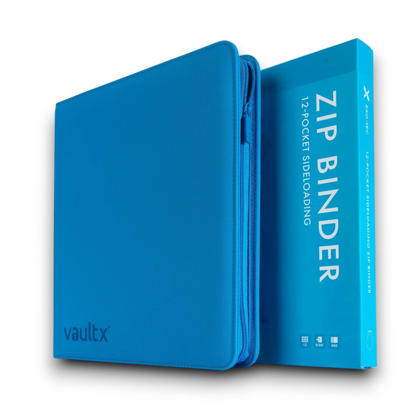 Vault X Neon Blue Exo-Tec® Zip Binder - Various Sizes Available