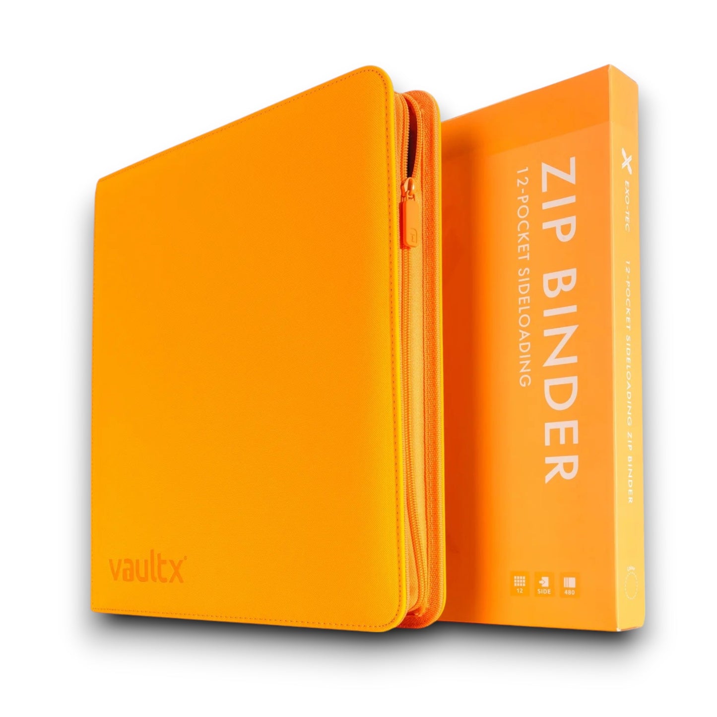 Vault X Neon Orange Exo-Tec® Zip Binder - Various Sizes Available
