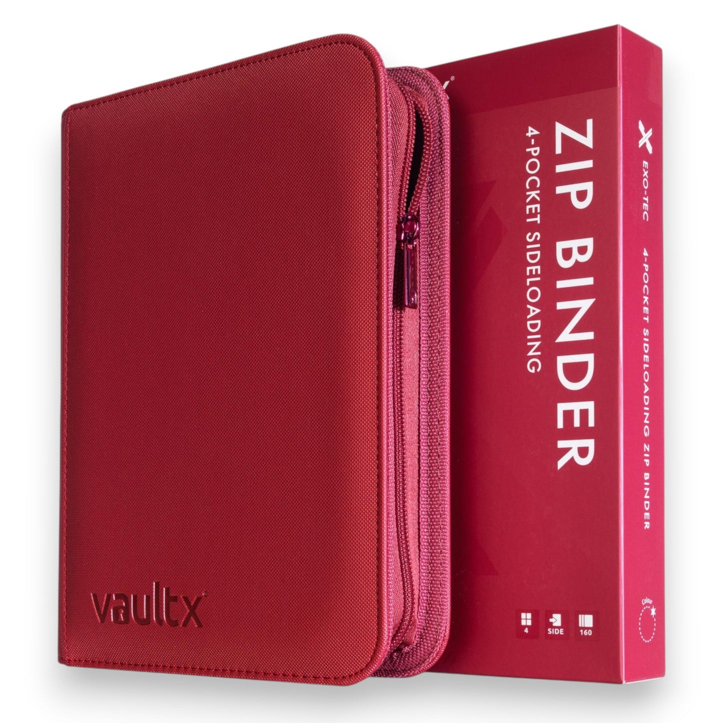 Vault X Metallic Red Exo-Tec® Zip Binder - Various Sizes Available