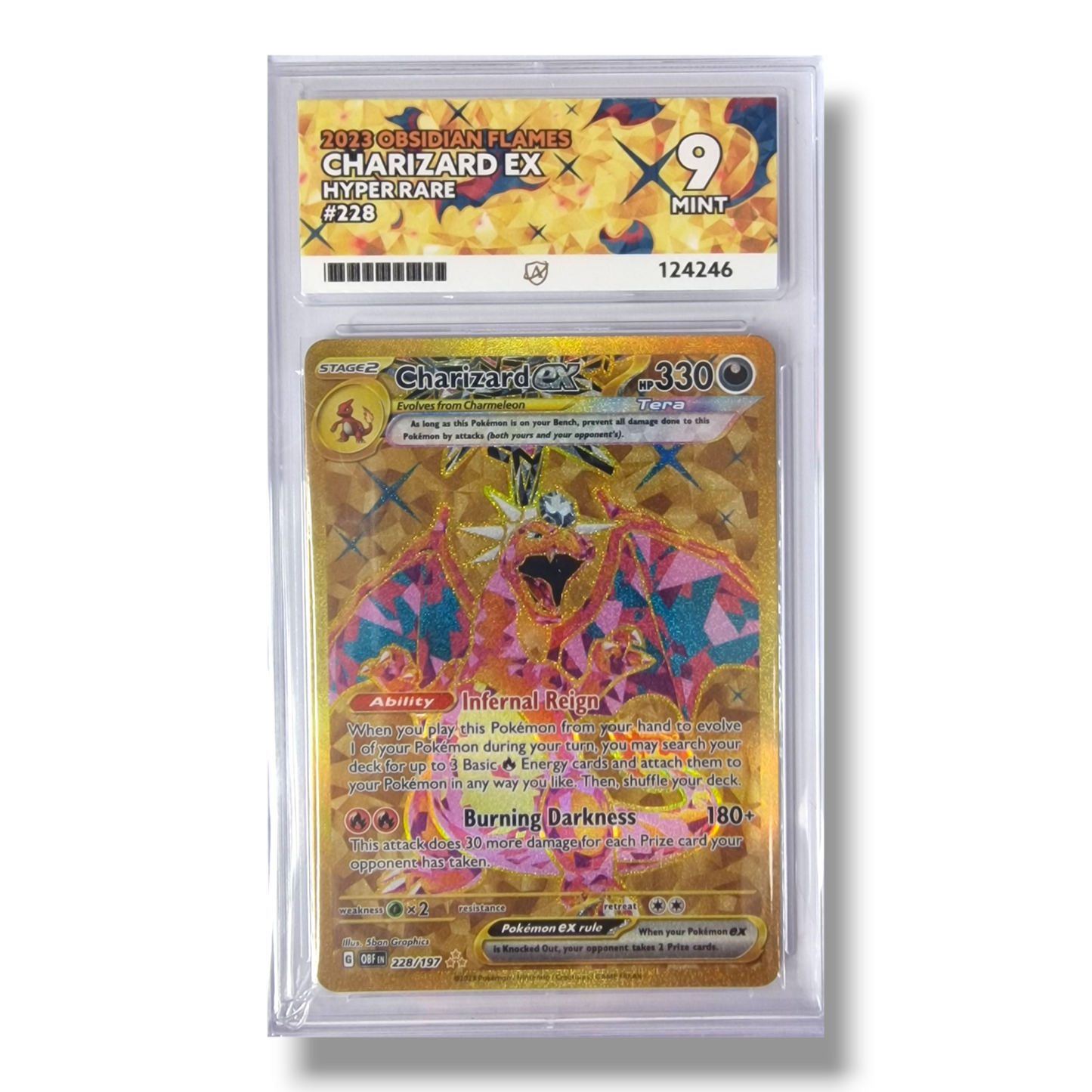 Ace Graded Mint 9 - Obsidian Flames Charizard EX #228