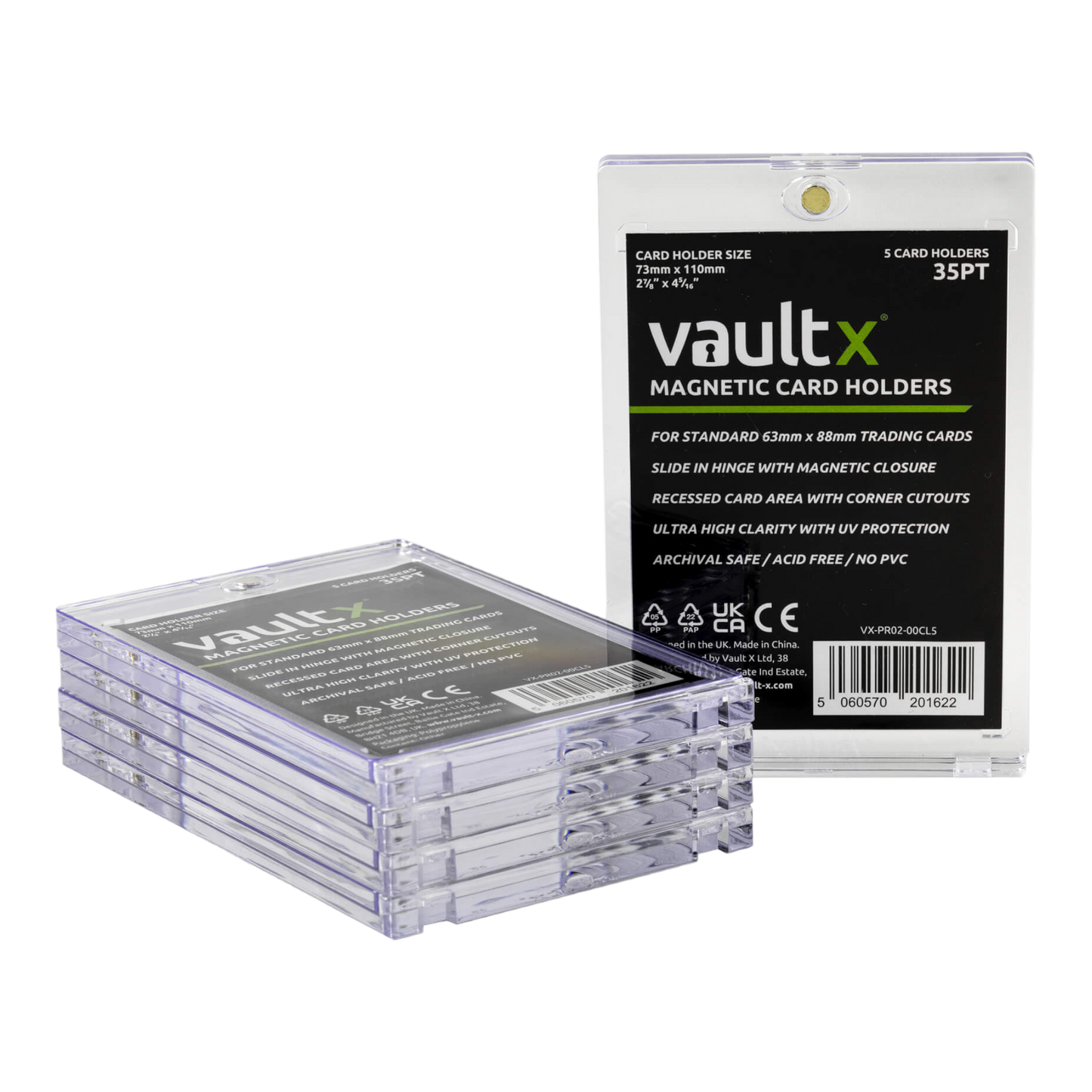 Vault X Magnetic Card Holders 35pt (5 Pack)