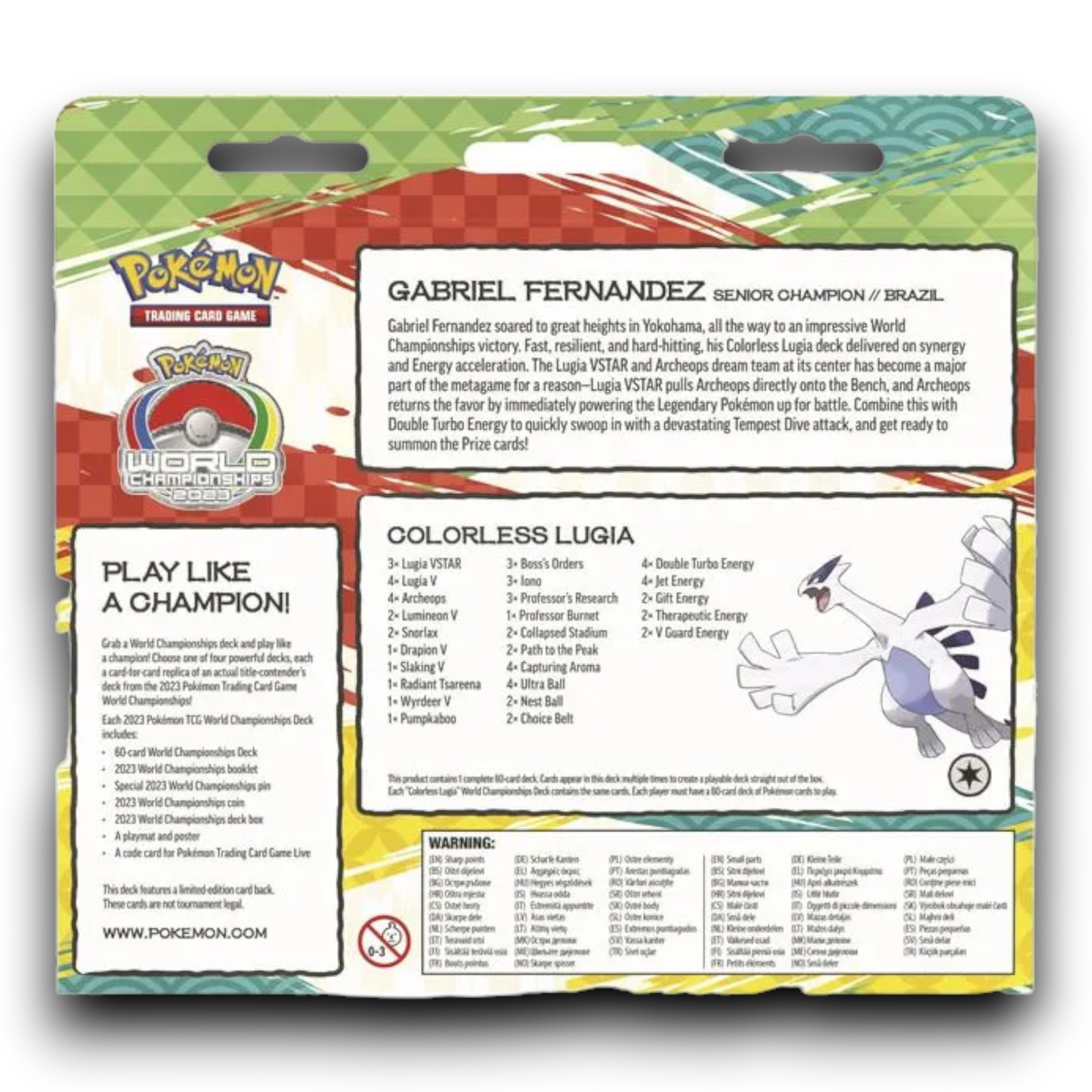 Pokemon - 2023 World Championship Deck - Gabriel Fernandez (Colorless Lugia VSTAR)