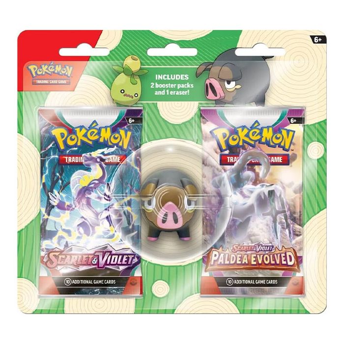 Pokemon - Back To School Eraser & 2 Pack Blister - Lechonk