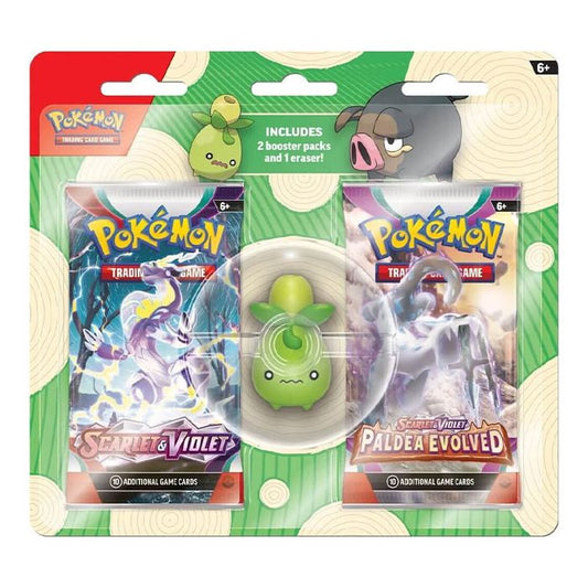 Pokemon - Back To School Eraser & 2 Pack Blister - Smoliv