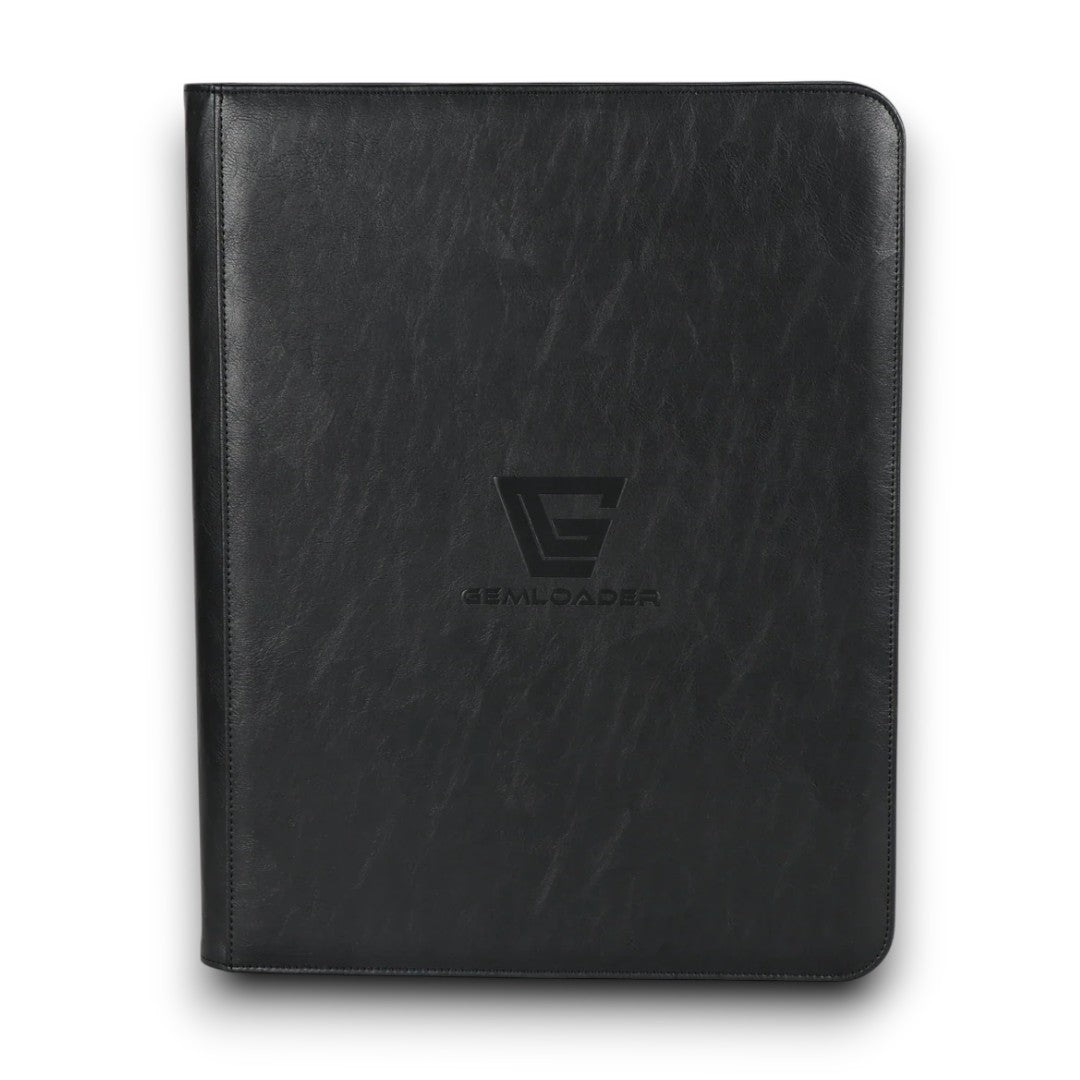 Premium 3''X4'' Toploader fit collector's binder [216 pockets 3X3] Black