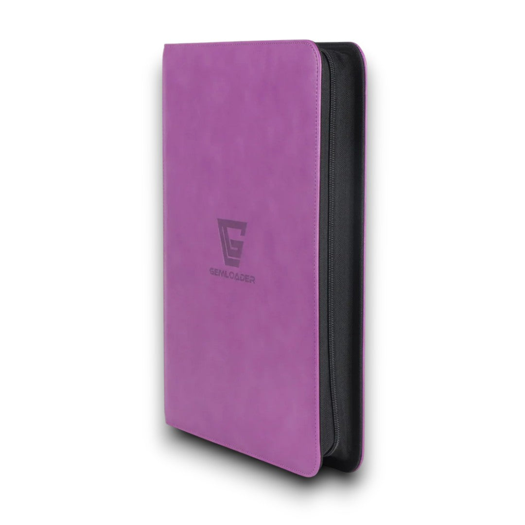 Premium 3''X4'' Toploader fit collector's binder [216 pockets 3X3] Purple