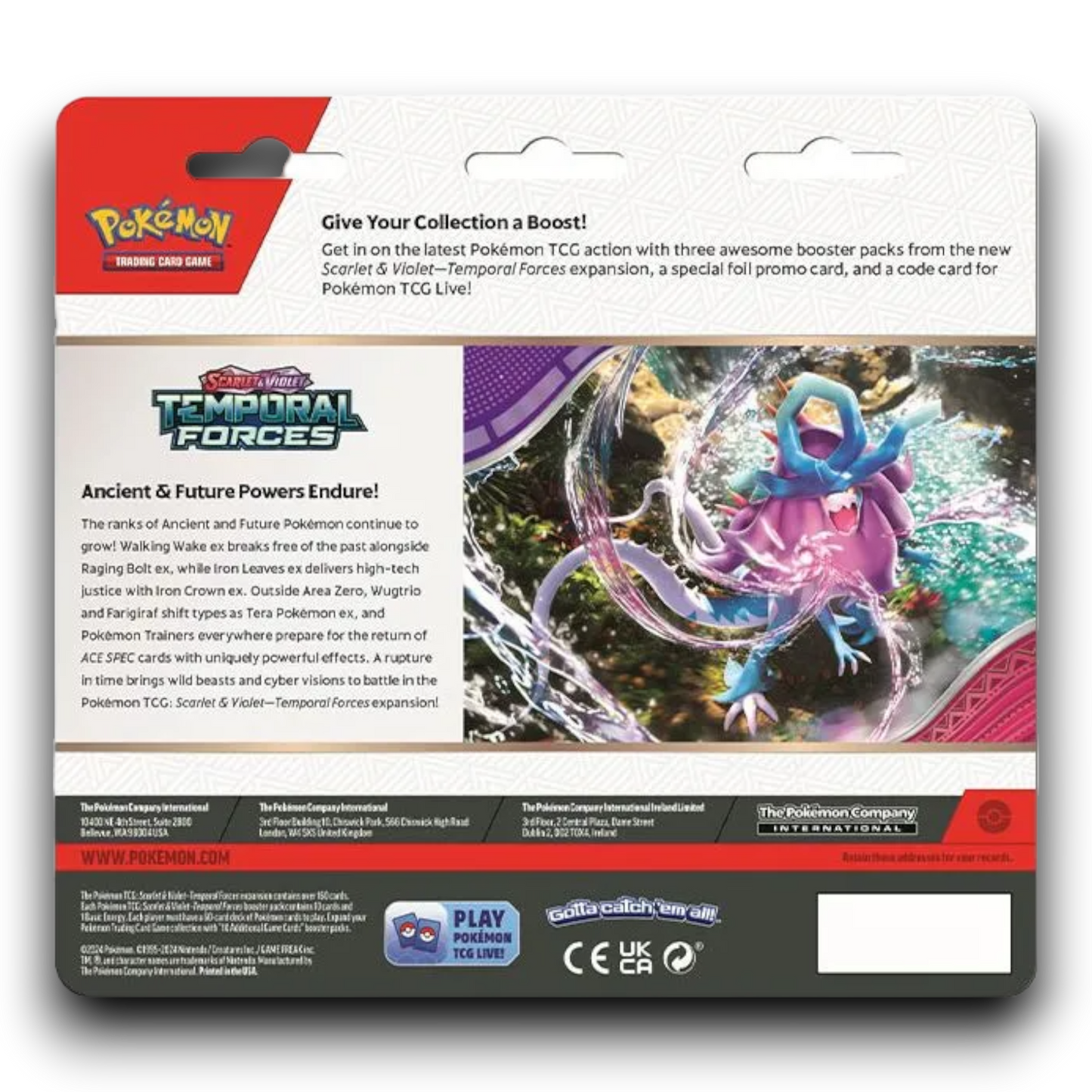 Pokémon TCG SV5 Temporal Forces 3 Pack Blister - Cleffa