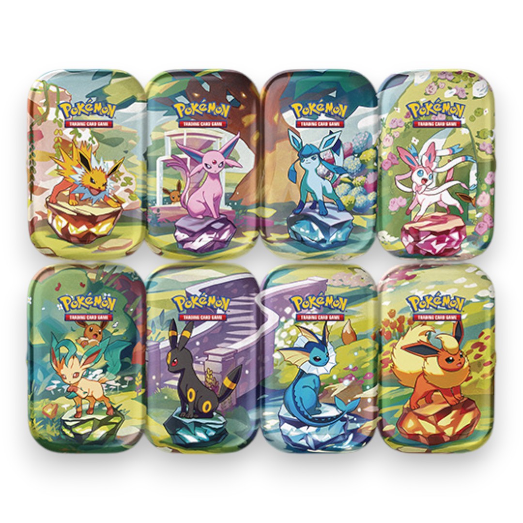 Pokémon TCG: Scarlet & Violet 8.5 - Prismatic Evolutions Mini Tins - Sealed Display Case