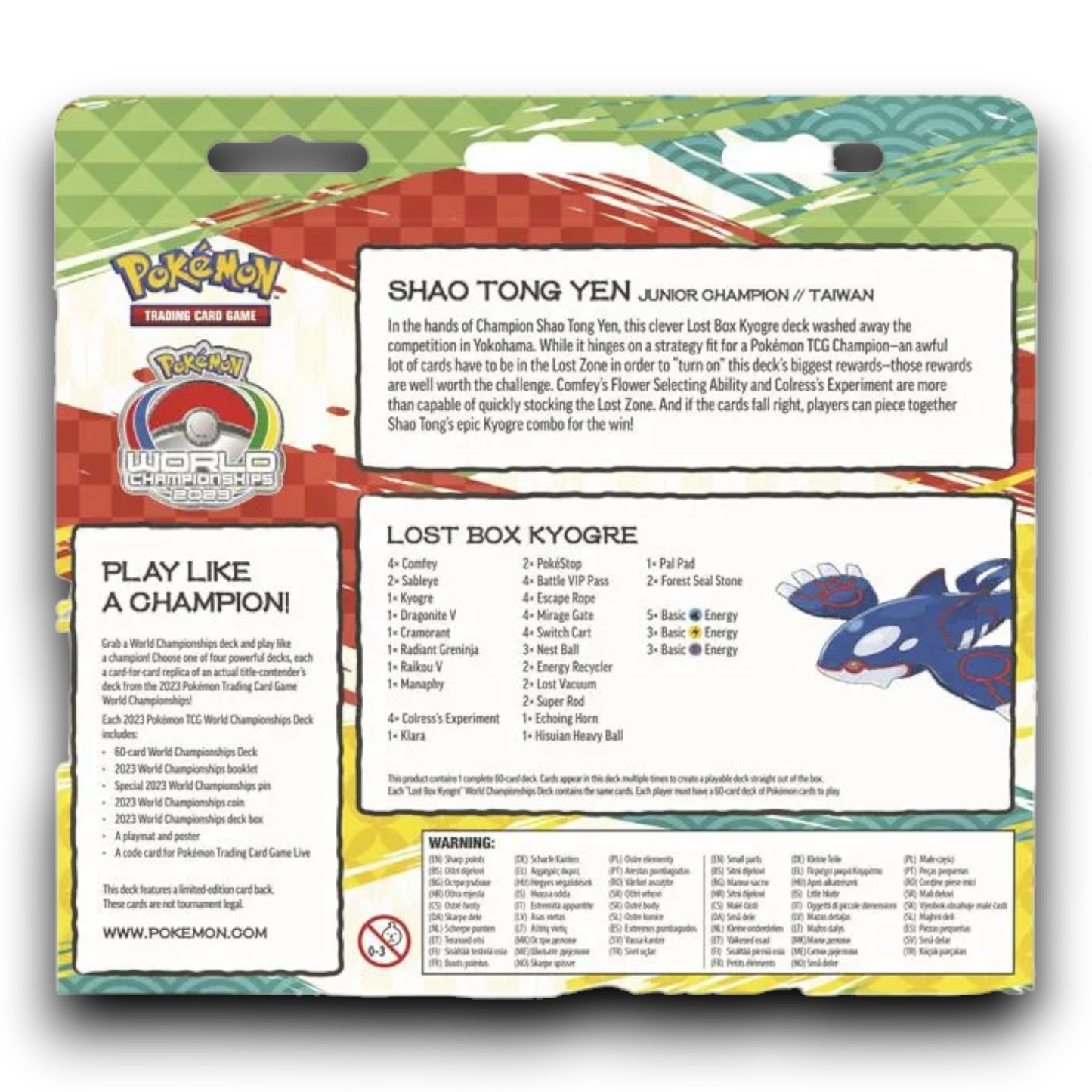 Pokemon - 2023 World Championship Deck - Shao Tong Yen (Lost Box Kyogre)